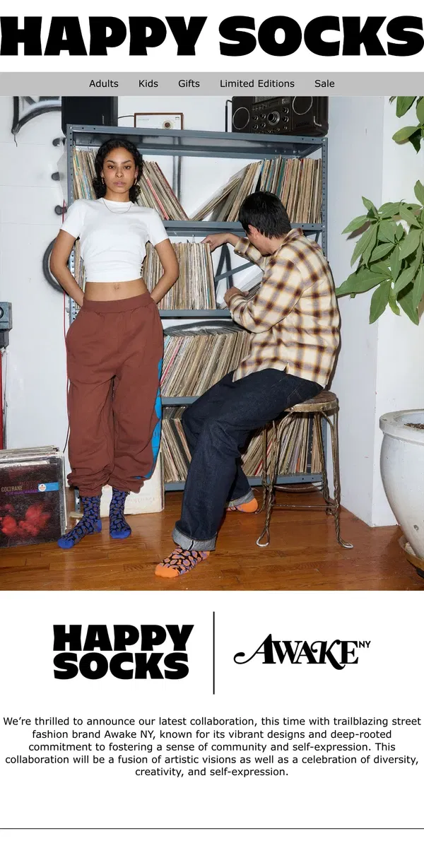 Email from Happy Socks. New Collab Just Dropped!