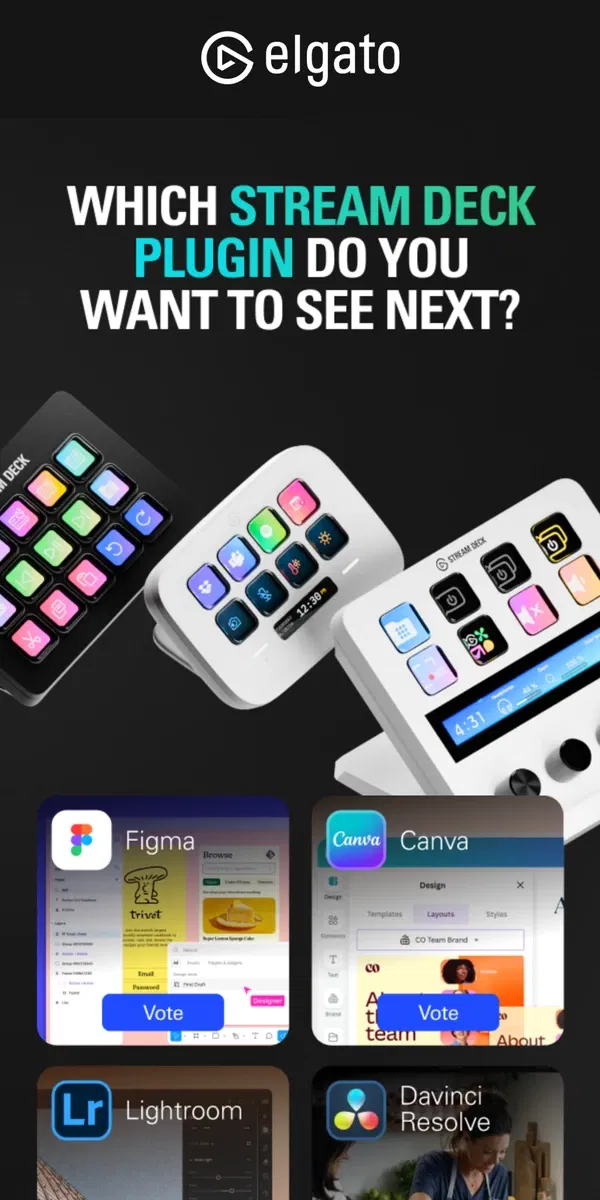 Email from Elgato. Which Stream Deck plugin do you want?