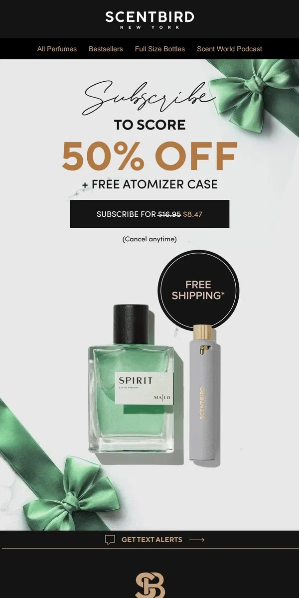 Email from Scentbird. ☘️ Get Lucky with 50% Off All Your Favorites!