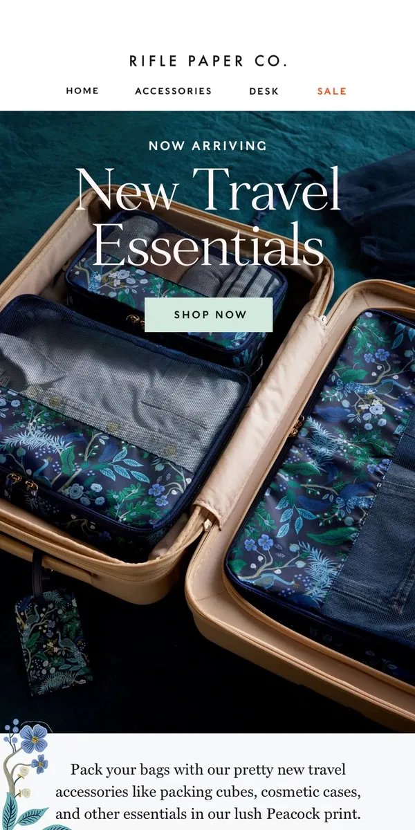 Email from Rifle Paper Co.. NEW: These Travel Accessories Are Best Sellers