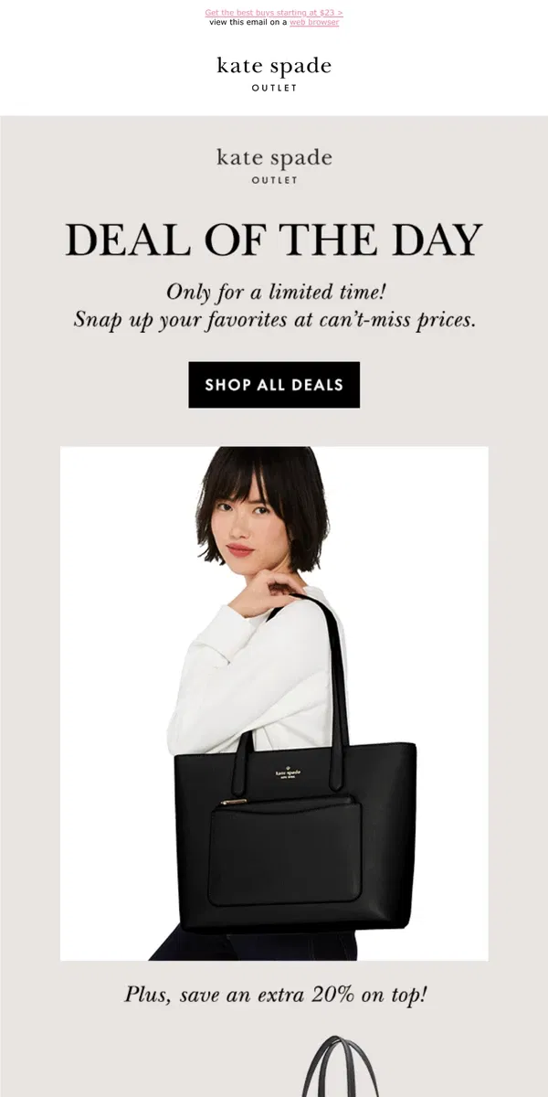 Email from Kate Spade. Take an extra 20% off our limited-time deals!