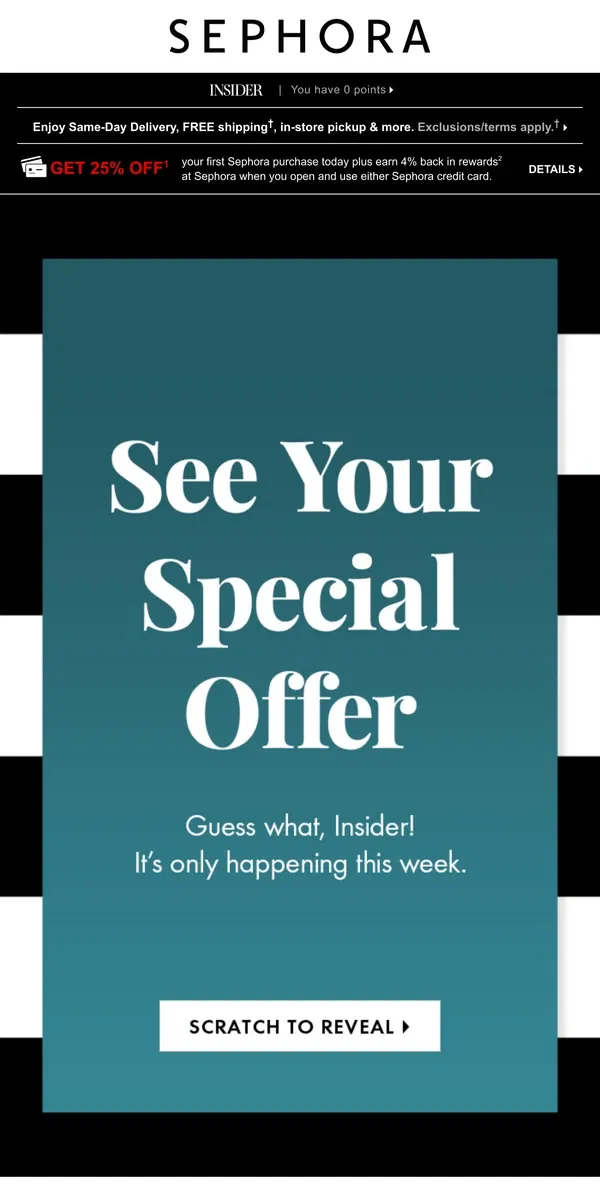 Email from Sephora. You can snatch this up from today onward! Don’t skip your mystery offer.