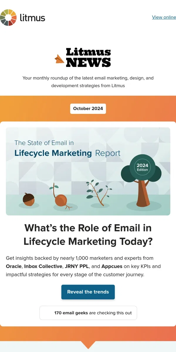 Email from Litmus. How lifecycle marketers are using email for success