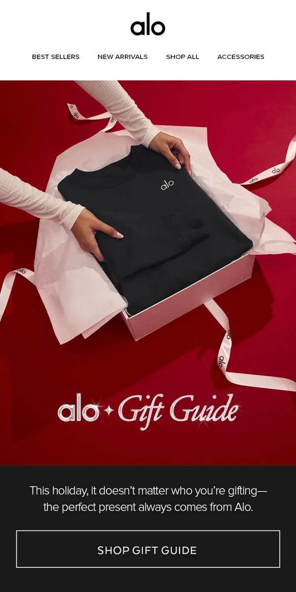 Email from Alo Yoga. Here's the perfect gift