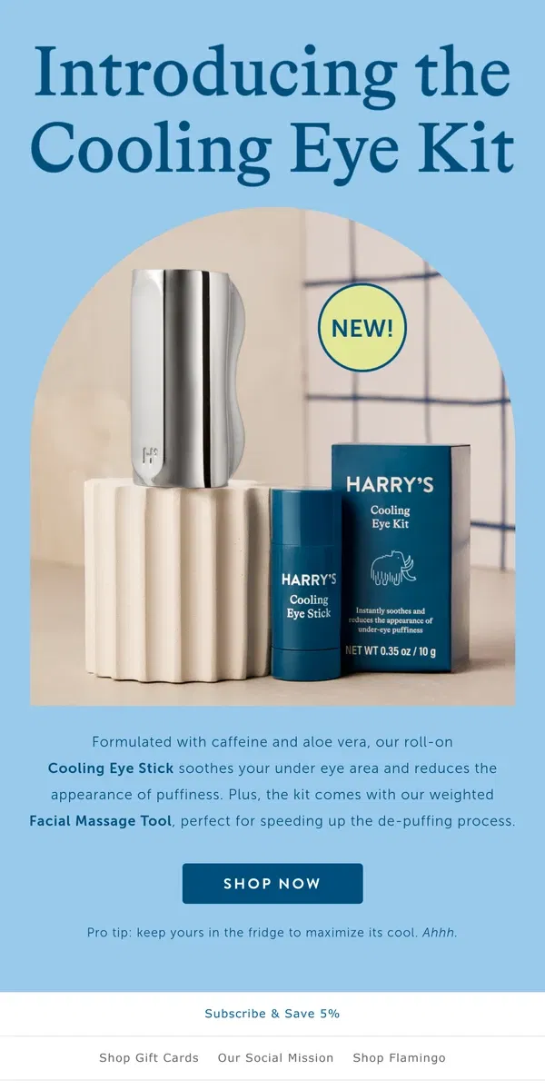 Email from Harry's. Say hello to your new favorite product 👋