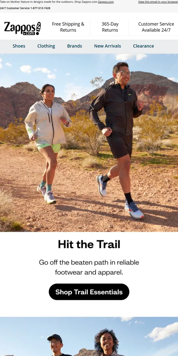 Email from Zappos. Step Outside: 2024 Edition ⛰️🥾🏃