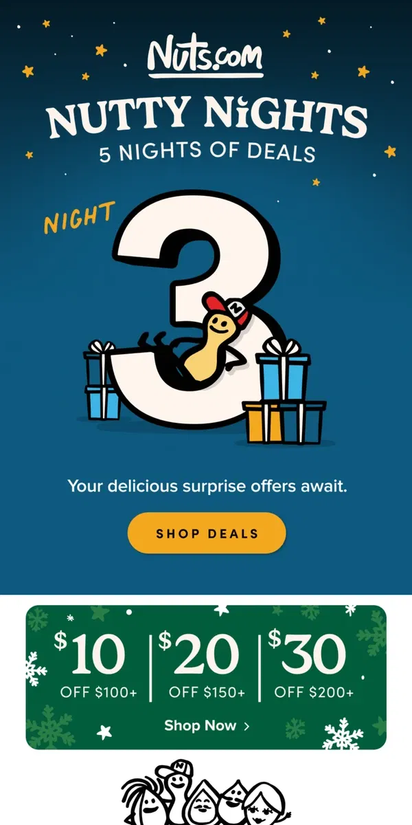 Email from Nuts.com. Presenting… Your Nutty Nights Deal ✨