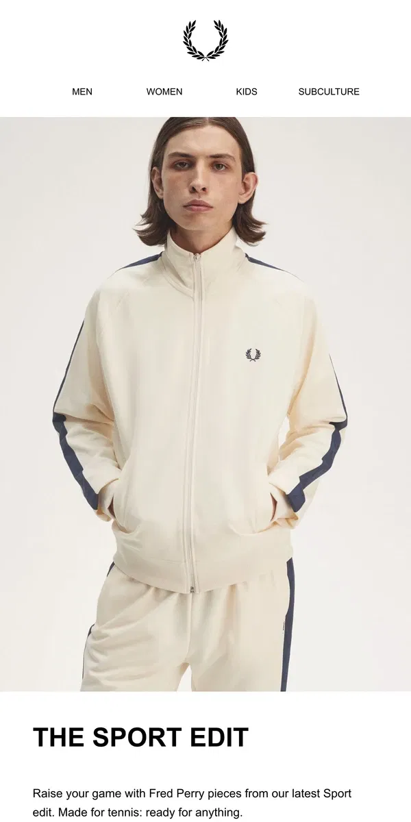 Email from Fred Perry. The Sport Edit