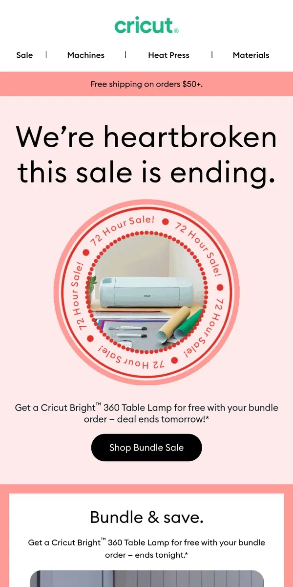 Email from Cricut. Thinking About BOGO Bundle Sale? 👀 