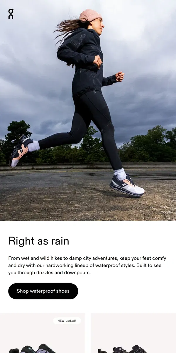 Email from On. ☁️ Waterproof your shoe collection