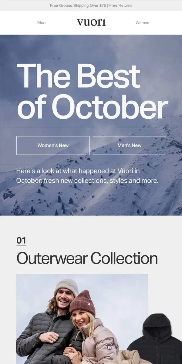 Email from Vuori. Did you miss the best of October?