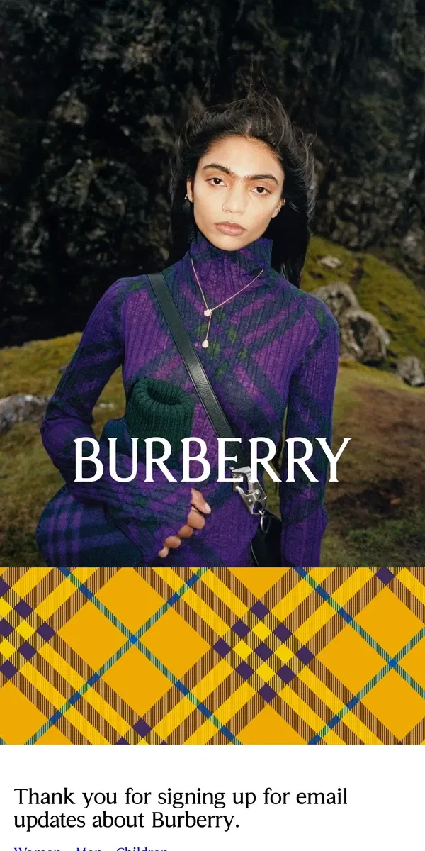 Email from Burberry. Hello, [Name]