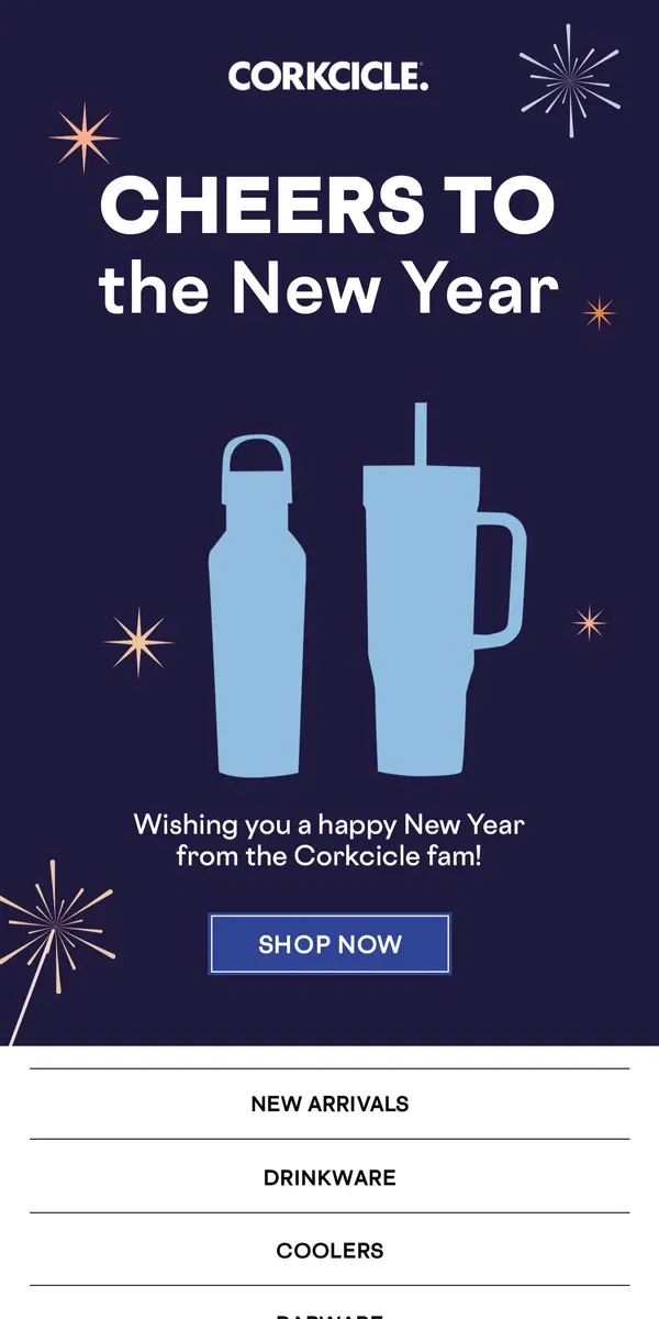 Email from CORKCICLE. Here’s to Your Coolest Year Yet! 🥂