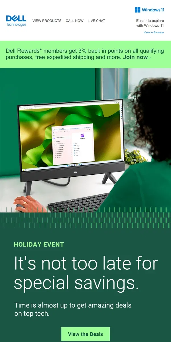 Email from Dell. Holiday Event | Upgrade your setup now.