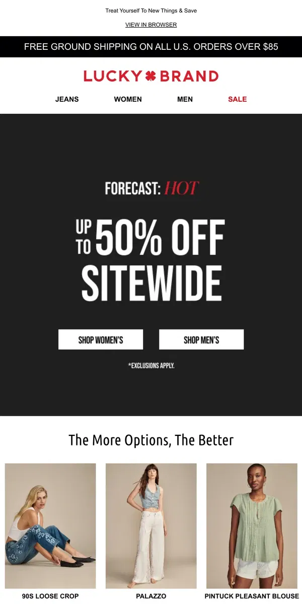 Lucky shops brand 50 off