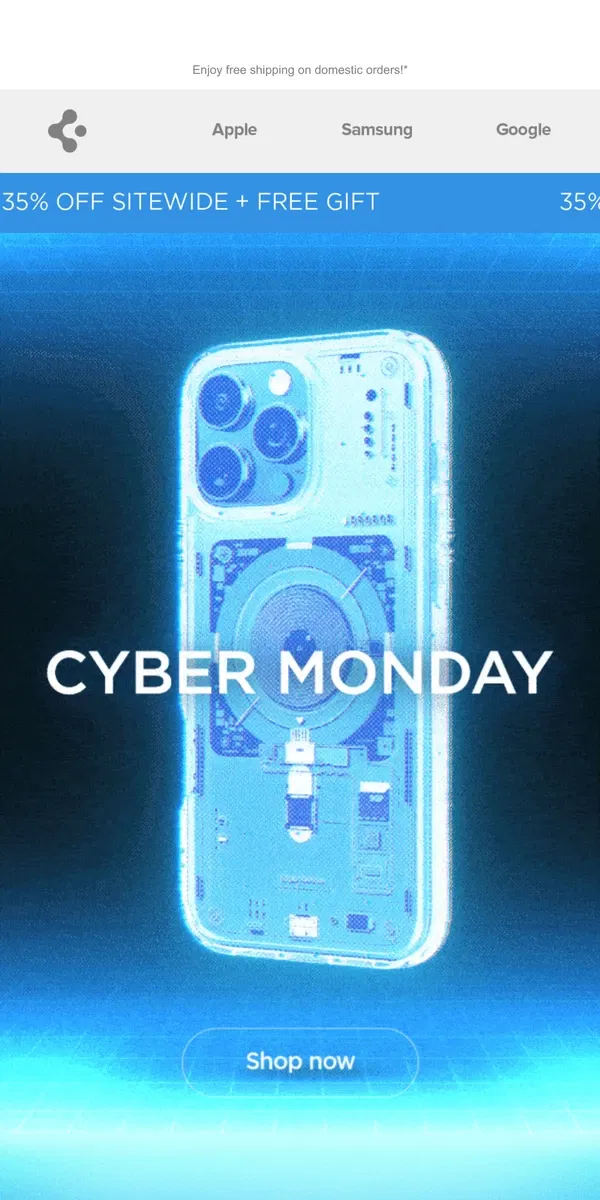 Email from Spigen. The best Monday of 2024