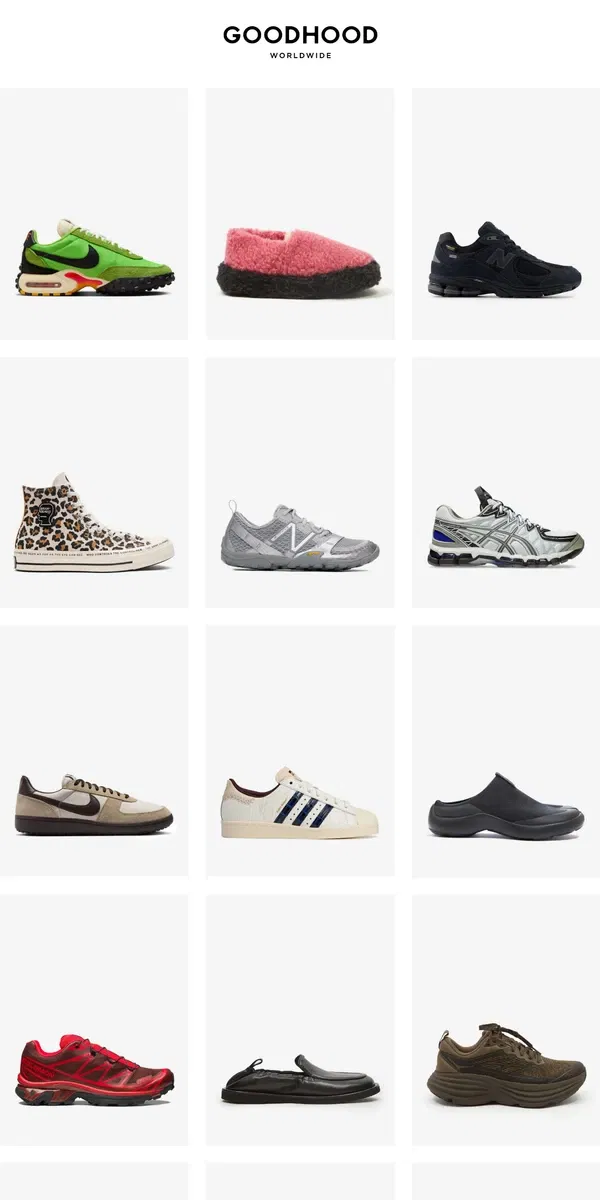 Email from Goodhood. Winter Footwear - From Timeless to Technical