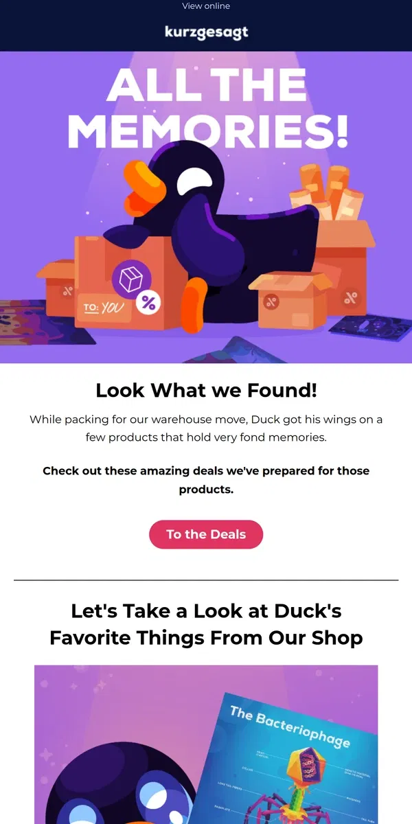 Email from Kurzgesagt. All The Memories, All The Feels 🦆❤️