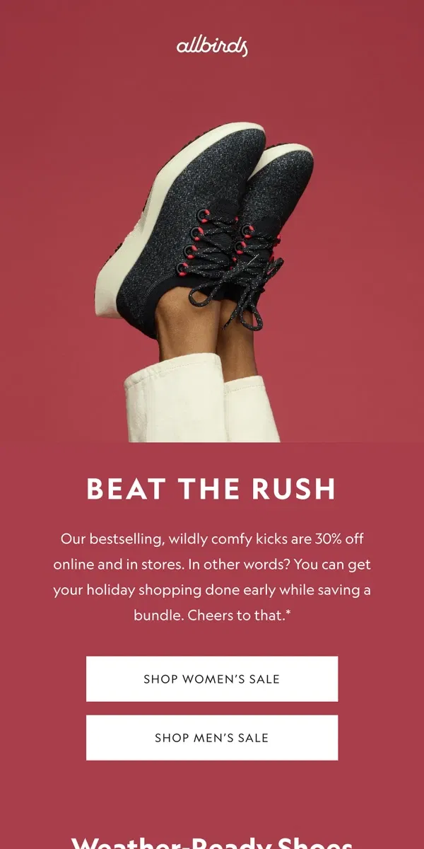 Email from Allbirds. ICYMI: Shop The Early Access Sale