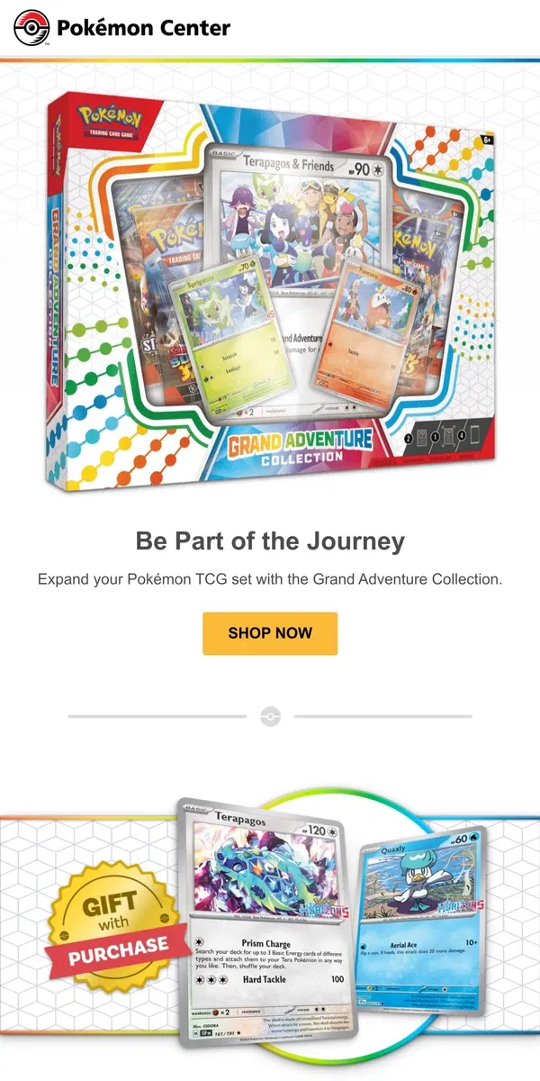 Email from Pokémon. A Grand Adventure Awaits