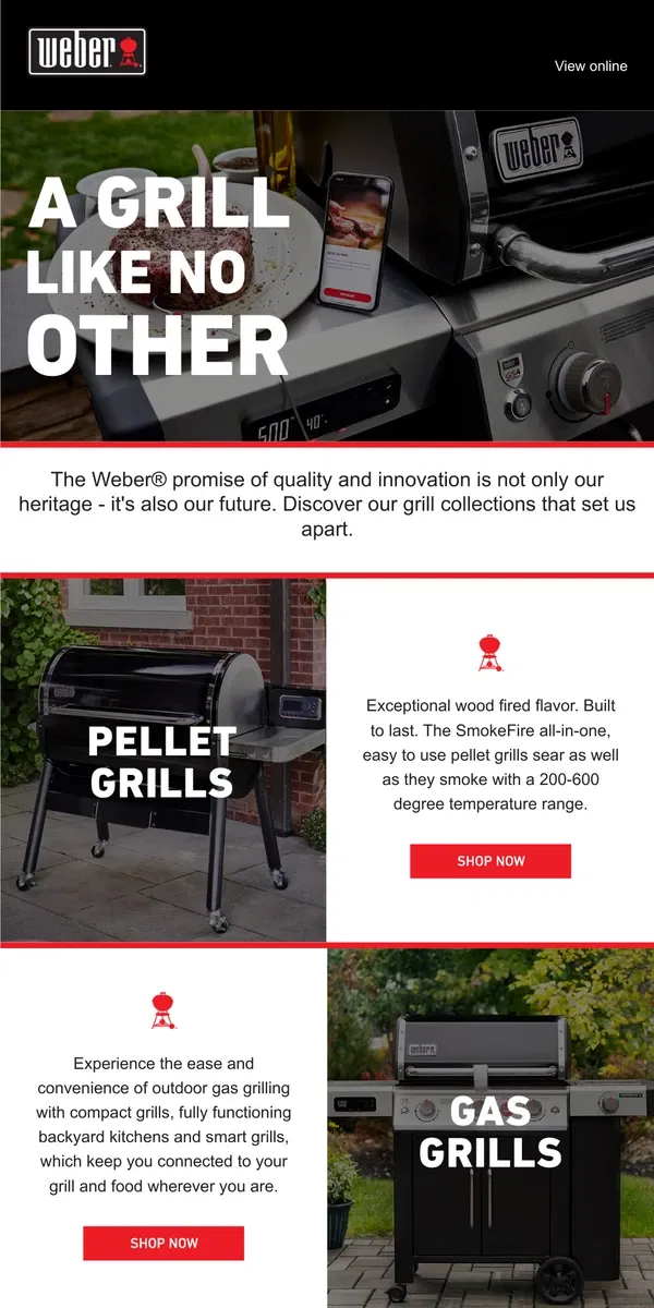 Email from Weber. Discover the Weber difference.