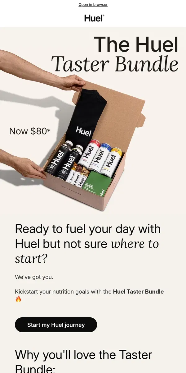 Email from Huel. New to Huel? Start here 🚀