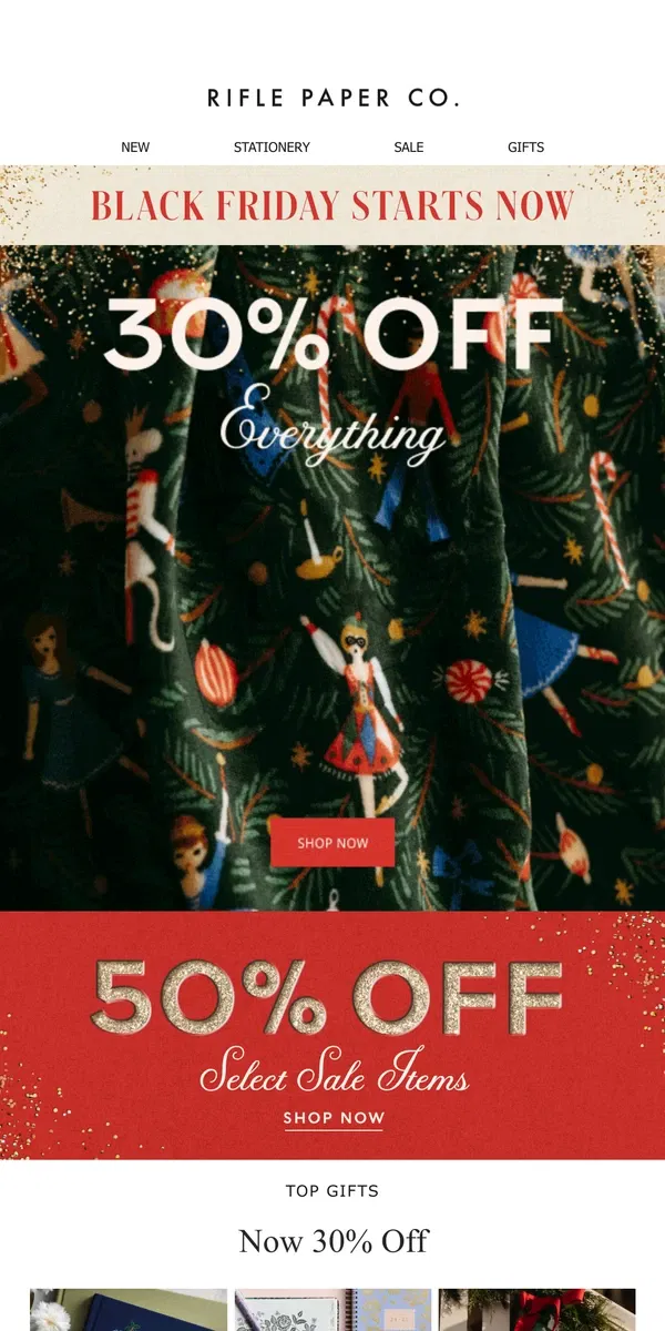 Email from Rifle Paper Co.. ✨ 30% OFF EVERYTHING✨ Black Friday Starts Now!