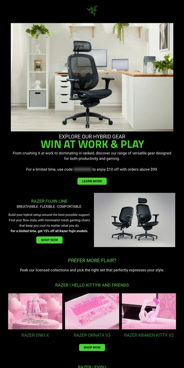 Email from Razer. 💼 🎮Don’t Miss Our Top Picks for Work & Play