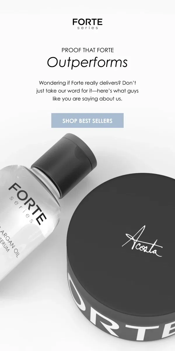 Email from Forte Series. Sharing the Love