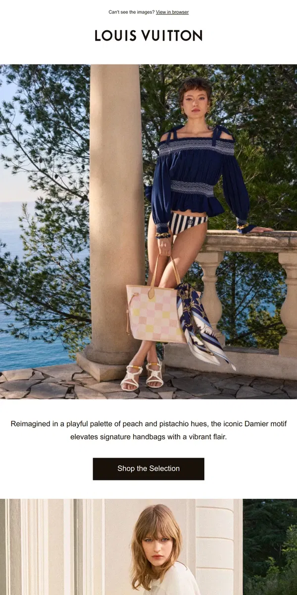 Email from Louis Vuitton. Damierlicious Handbags: Vibrant Spring Allure