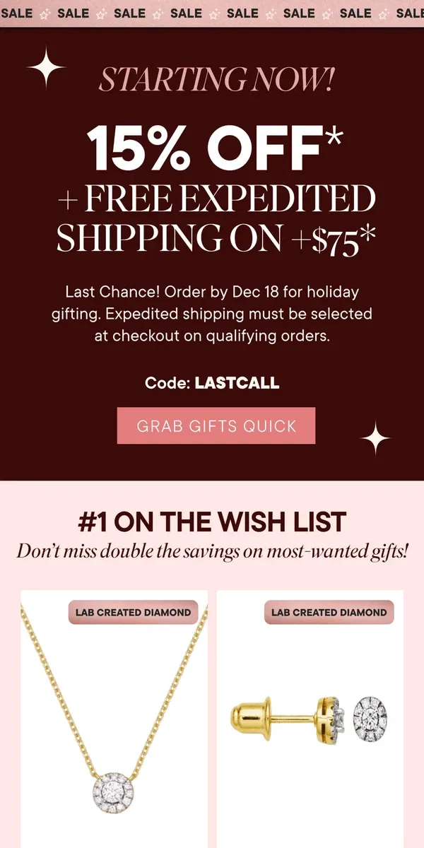 Email from Rocksbox. Expedited Shipping On Us! 🎁 Plus 15% Off 