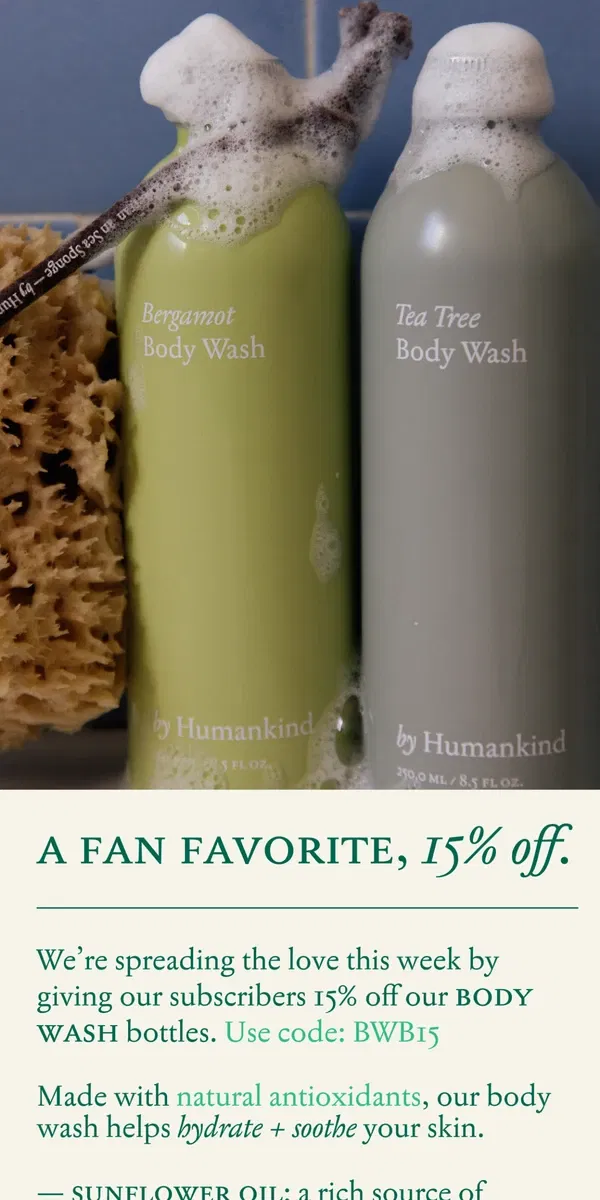 Email from by Humankind. Stay moisturized this winter –