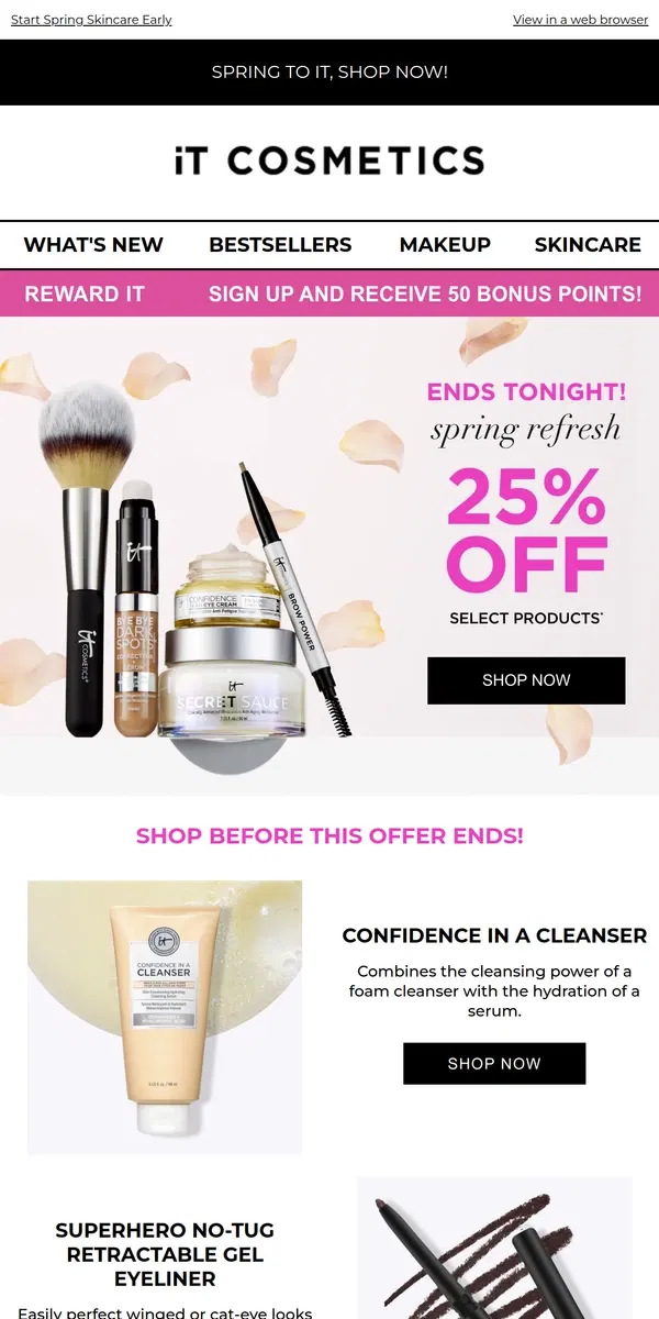 Email from IT Cosmetics. 💐We Can Buy Ourselves Flowers…