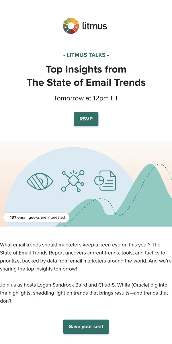 Email from Litmus. Meet the email trends to watch in 2024