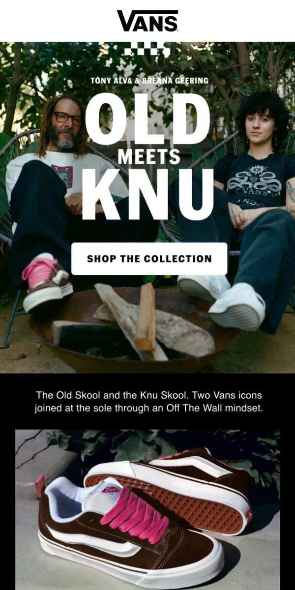 Email from Vans. OLD SKOOL 🤝 KNU SKOOL