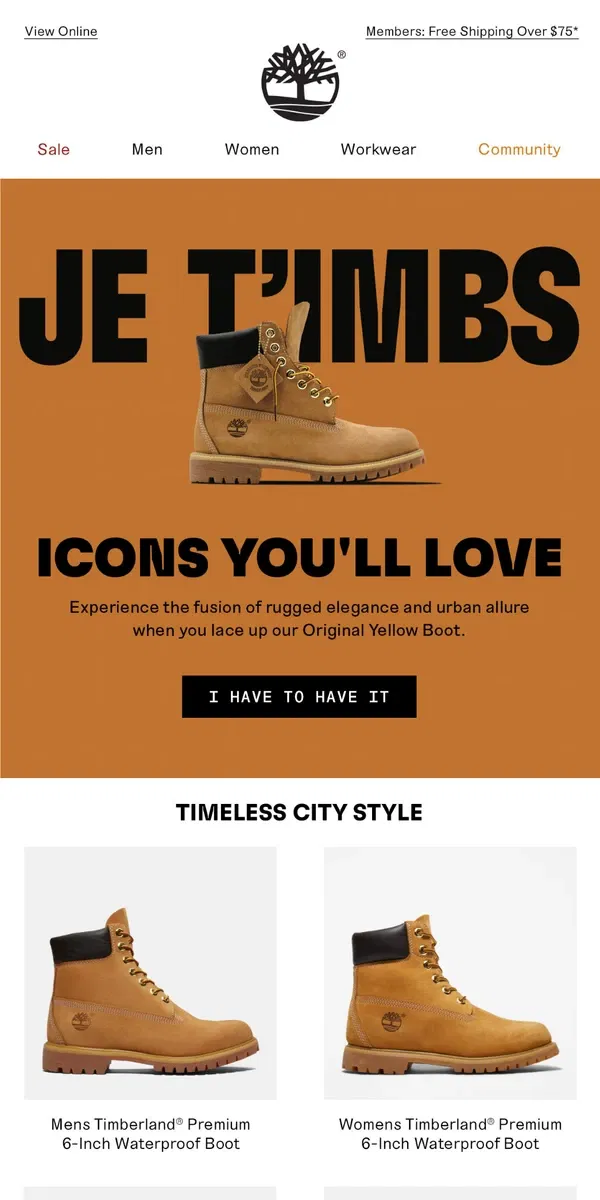 Email from Timberland. Icons You'll Love: Boots For Men & Women.