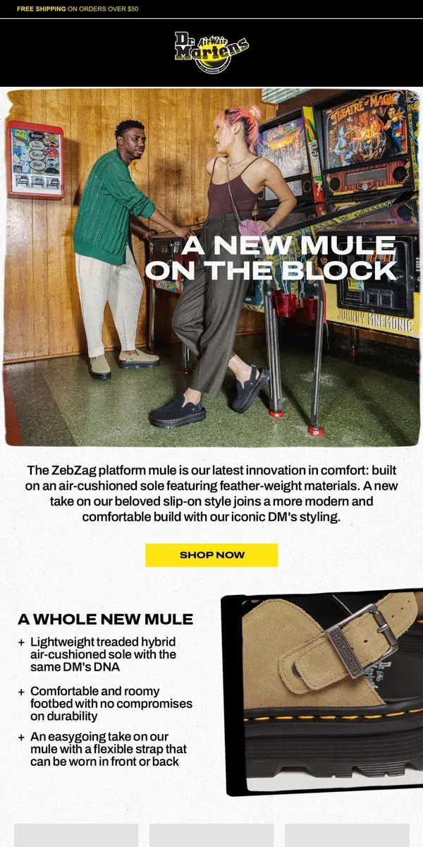 Email from Dr. Martens. A new innovation in comfort