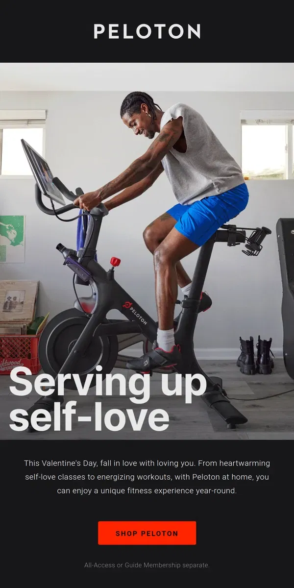 Email from Peloton. Love the way you move