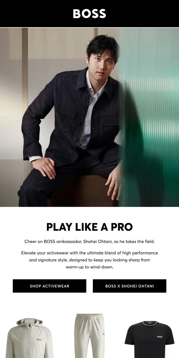 Email from HUGO BOSS. Unleash Your Potential with BOSS Activewear