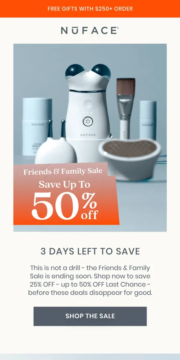 Email from NuFACE. HURRY 🏃‍♀️SALE ENDS SOON