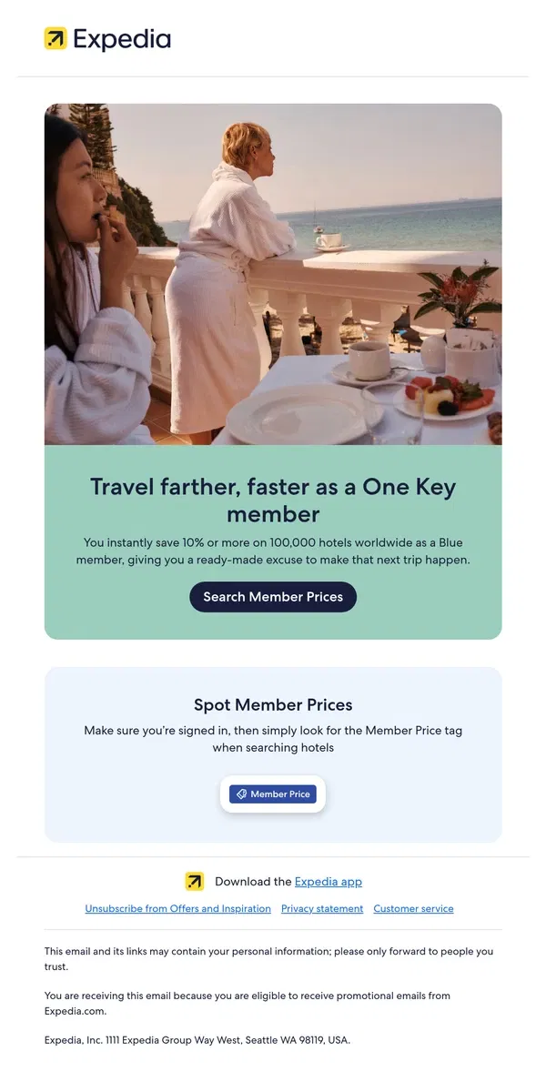 Email from Expedia. Save 10% or more on hotels