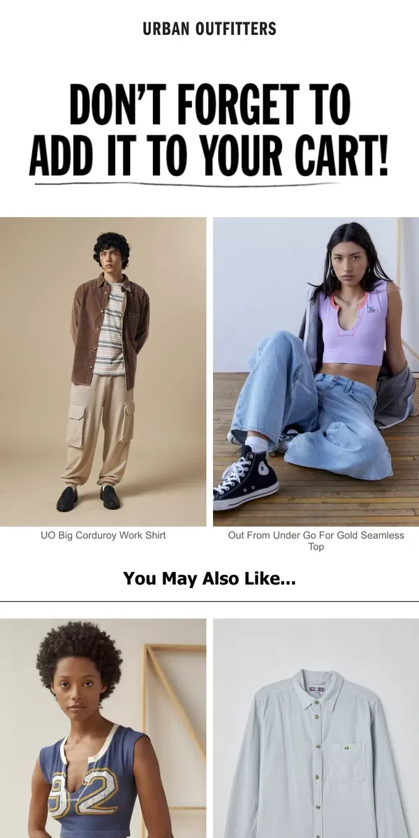 Email from Urban Outfitters. oh these? they’re for you 💌