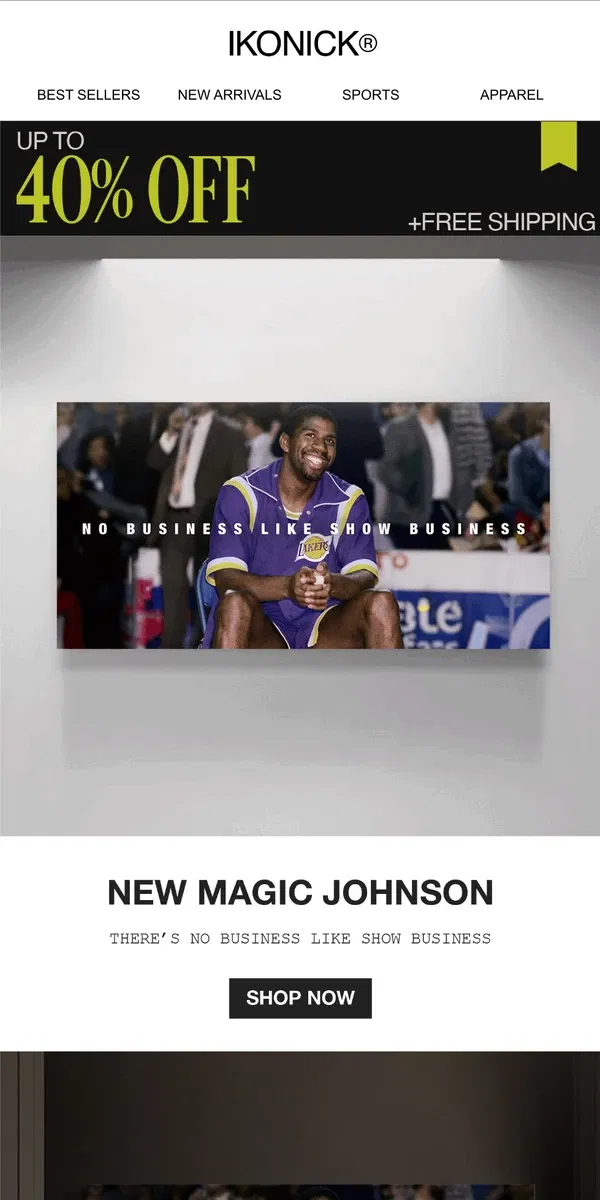 Email from IKONICK. NEW Magic Johnson Art 🏀