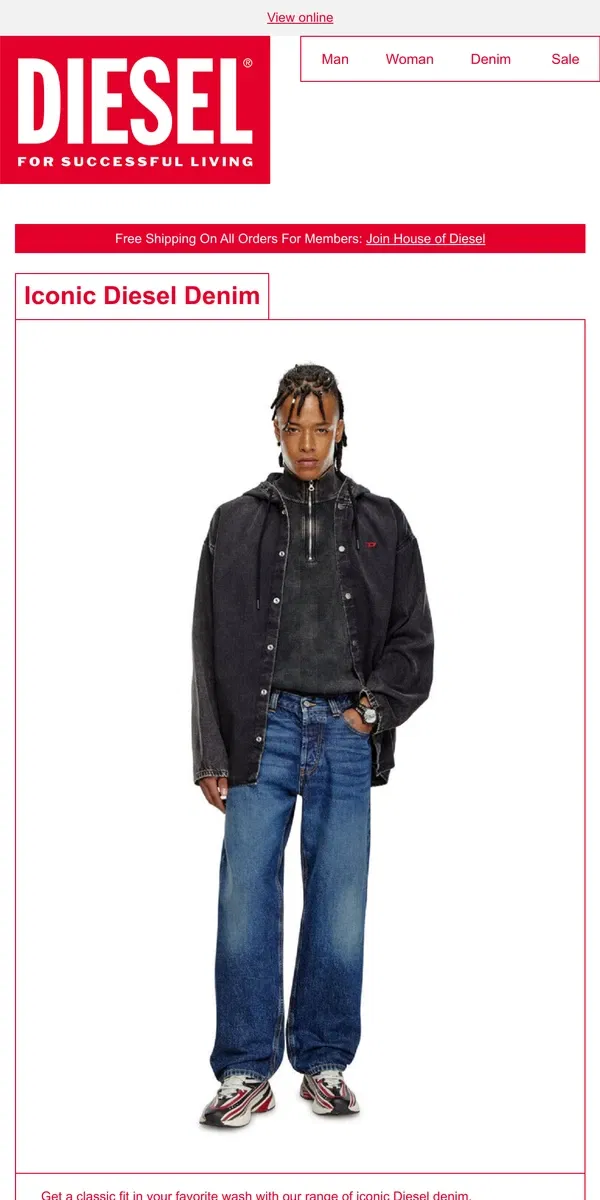 Email from Diesel. Shop Iconic Diesel Denim