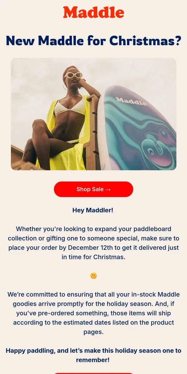 Email from Maddle. Get your Maddle in time for Christmas 🎁