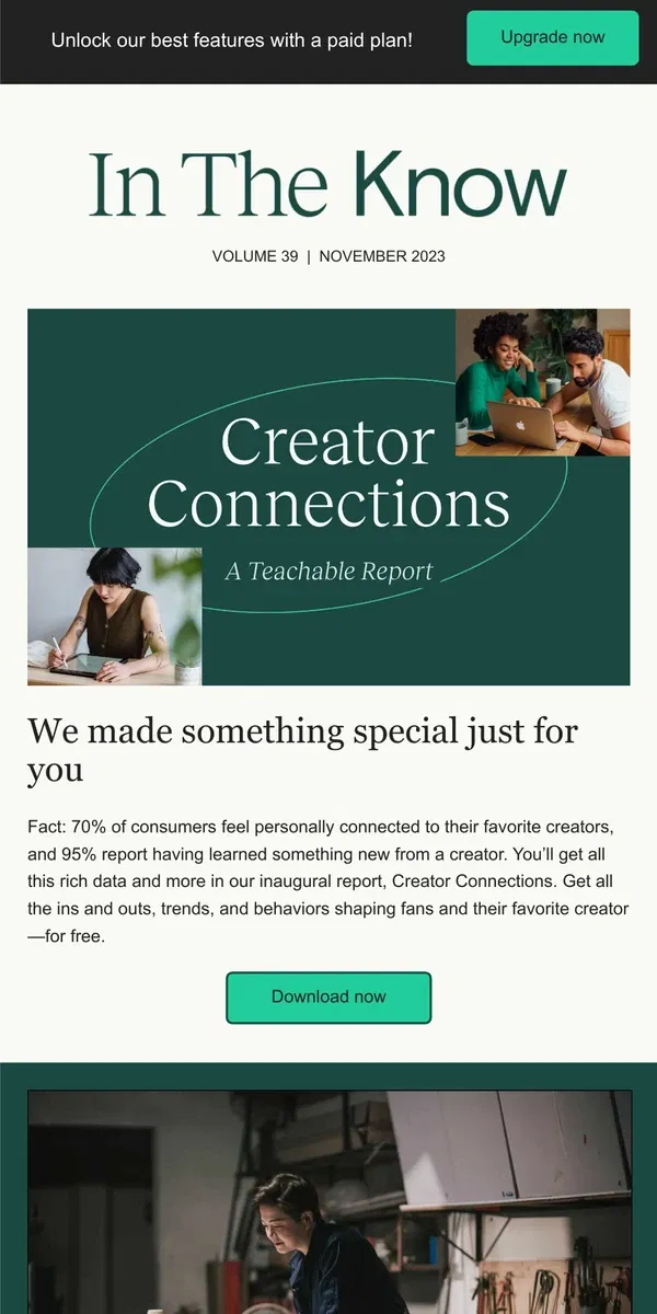 Email from Teachable. Here’s what followers REALLY want from creators 💯