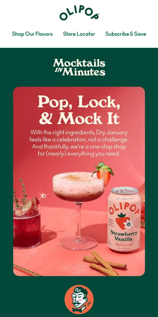 Email from OLIPOP. A killer mocktail awaits...