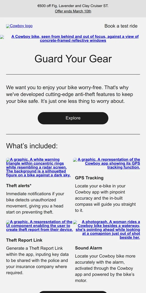 Email from Cowboy. Theft Protection by Cowboy