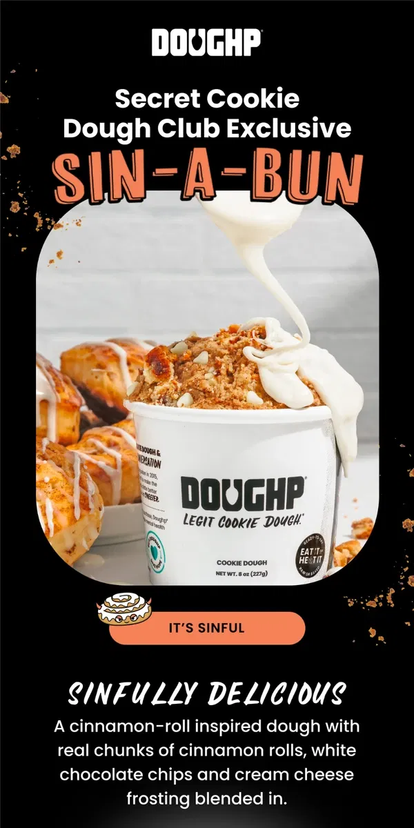 Email from Doughp. Inside: Exclusive Flavor Drop