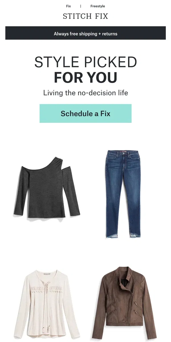 Email from Stitch Fix. The question: what to wear?